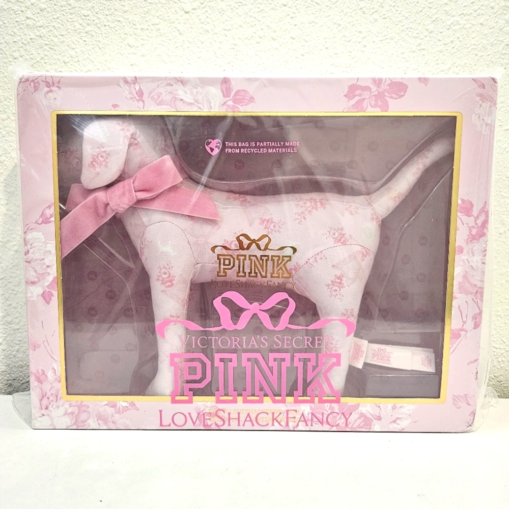 LoveShackFancy x Victoria's Secret PINK Plush Dog in Pink